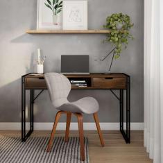 Imagem de Escrivaninha Well Ipê E Preta