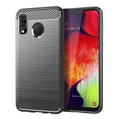 Imagem de NEKOYA Capa para Samsung Galaxy A20, sensação macia, proteção total, anti-arranhões e impressões digitais + capa de celular resistente a arranhões para Samsung Galaxy A20 cinza