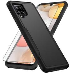 Imagem de Asuwish Capa de celular para Samsung Galaxy A42 5G com película protetora de tela de vidro temperado e fina híbrida protetora de corpo inteiro acessórios para celular A 42 G5 42A S42 4G 2021 feminino