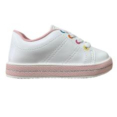 Imagem de Tênis Casual Infantil Menina Molekinha 2131.612 Cadarço Branco-Feminino