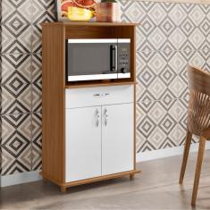 Imagem de Balcão Notável Multiuso Para Micro-Ondas/Forno - Freijo/Branco