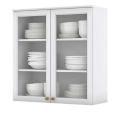 Imagem de Armário Aéreo Henn Americana 2 Portas Com Vidro Branco