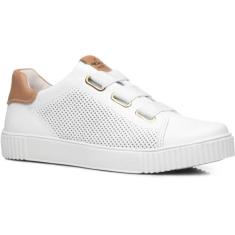 Imagem de TENIS FEMININO PEGADA EM COURO 219015 - BRANCO-Feminino