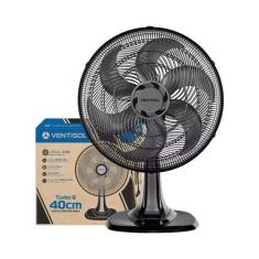 Imagem de Ventilador Oscilante de Mesa Turbo 6 Pás 40cm Preto 220V Premium Venti