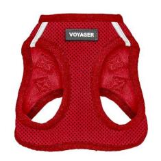 Imagem de Best Pet Supplies Peitoral Para Cães Voyager Step-In Air – Colete De Malha Para Todos Os Climas Para Cães E Gatos Pequenos E Médios Da – Arnês (Vermelho) 2Pp