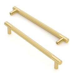 Imagem de Asidrama Pacote com 10 puxadores de armário de cozinha dourados escovados de 192 mm, puxadores de armário de cozinha para puxadores de gaveta de armário