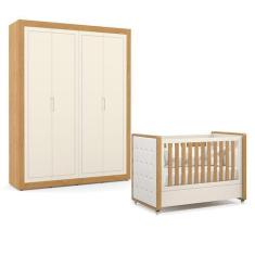 Imagem de Berço Americano Com Capitonê New Boucle E Guarda Roupa Tutto New 4 Por