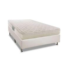 Imagem de Cama Box Casal: Colchão Espuma D45 Herval  Droom + Base Crc Courano Wh