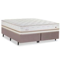 Imagem de Cama Box King Size Herval Irland, Molas Maxspring, 72x193x203 cm