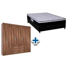Imagem de Cama Box Casal + Colchão Foggia Sogni + Guarda Roupa Master 8.6 Demolição