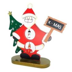 Imagem de Enfeite de Natal Boneco Papai Noel de Madeira