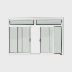 Imagem de Janela Plus 4 Folhas com Bandeira Vidro Liso 120cm x 150cm Brimak