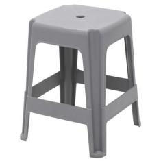 Imagem de Jogo 4 Banqueta Tramontina Icarai em Polipropileno Cinza