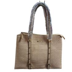 Imagem de Bolsa Feminina Mão Alça Tiracolo Corino Nude CA 346 Pallas