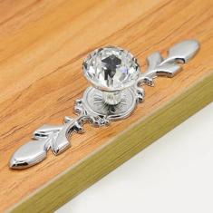 Imagem de HUAMULAN Pacote com 10 maçanetas de gaveta de vidro cristal puxadores de armário de cozinha puxadores de porta de armário com parafusos para cozinha banheiro decoração de escritório placa traseira de