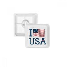 Imagem de Kit de atualização para jogos com teclado mecânico PBT I Love USA America Flag Culture