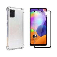 Imagem de Capa Case Antiqueda Impacto Compatível Samsung Galaxy A31 6.4" + Película Vidro Temperado 3D