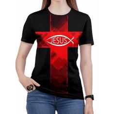 Imagem de Camiseta Jesus Gospel criativa Feminina Evangélicas Roupa CV
