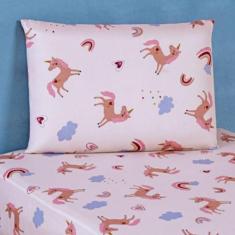 Imagem de Jogo De Cama Lençol Kids Solteiro Unicórnio 2 Peças - Casa Show Enxova