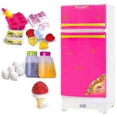 Imagem de Geladeira Moranguita Rosa Completa Para Cozinha Infantil - Magic Toys