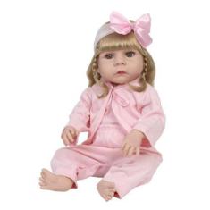 Imagem de Boneca Reborn Loira Conjunto Pagão Saída De Banho - Cegonha Reborn Dol