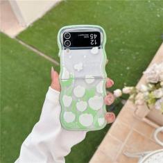 Imagem de para Samsung flip5 capa de pulseira de flor de desenho animado para Samsung Galaxy Z Flip 5 4 3 ZFlip Flip4 capa transparente com corrente de pulso, YJX, para Samsung Z Flip 5