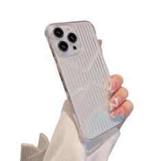 Imagem de Capa de telefone respirável com grade de resfriamento sem moldura fina para iPhone 14 13 12 11 Pro Max Capa traseira de dissipação de calor para PC rígido, transparente, para iPhone 14Pro Max