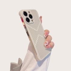 Imagem de Capa de telefone respirável com grade de resfriamento sem moldura fina para iPhone 14 13 12 11 Pro Max Capa traseira de dissipação de calor para PC rígido, branca, para iPhone 14Pro Max