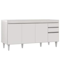 Imagem de Balcão Gabinete 160Cm 4 Portas Arkansas Branco