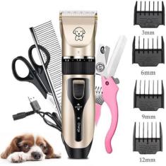 Imagem de Kit Tosa Profissional para Cães e Gatos  Cortador de Pelo Silencioso -