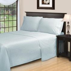 Imagem de Superior Jogo de lençol de cama de algodão egípcio de 400 fios, 1 lençol elástico com bolso profundo, 1 lençol de cima, 1 fronha, lençóis de uso diário, itens essenciais de casa de luxo, design