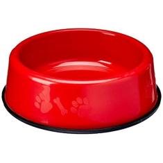 Imagem de Comedouro e Bebedouro Pesado Médioio, 1500ml Vermelho Tudo Pet para Cães