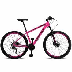 Imagem de Bicicleta Aro 29 Cripto 27v Shimano Fr. Hidraulico Trava-k7 - Rosa-preto - 19" Rosa-preto