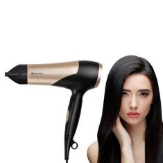 Imagem de Secador de Cabelo Dobrável 127/220V 1800W Preto/Dourado - Morina