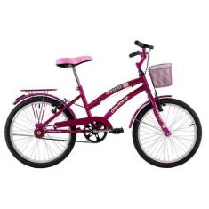 Imagem de Bicicleta Infantil Aro 20 Feminina Susi Rosa Pink Com Para-lama e Cest