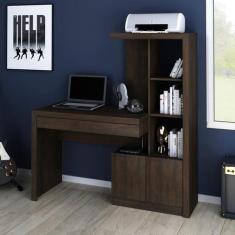 Imagem de Escrivaninha Estante com 2 Portas e Gaveta ME4143 Rústico Tecnomobili,