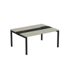 Imagem de Mesa Plataforma Dupla com Pé de Aço para Coworking 150x120 Pdc15/12/2p Nogueira Casablanca/Preto