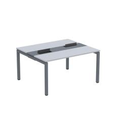 Imagem de Mesa Plataforma Dupla com Pé de Aço para Coworking 140x120 Pdc14/12/2p Cinza/Grafito