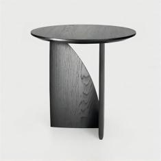 Imagem de Mesa lateral redonda de madeira maciça, mesa de centro escandinava de madeira maciça de 50 cm, mesas de canto de sofá, mesa de cabeceira para sala de estar, quarto e escritório