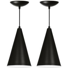 Imagem de Kit 2 Luminária Pendente Cone  Fosco / 