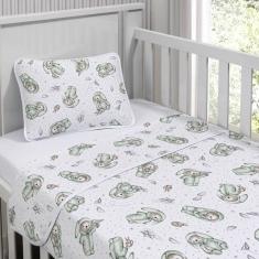 Imagem de Jogo De Cama Tecebem Malha Mini Cama(montessoriana)yan 3 Peças Branco