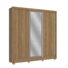 Imagem de Guarda-Roupa Casal CB07M570 3 Portas e 2 Gavetas com Pés e Espelhos Kappesberg