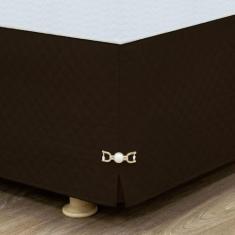 Imagem de Saia Box C/ Pingente Casal 40cm Altura Matelassê Cama Box - Dryka Enxo