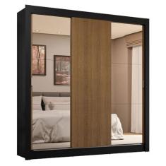 Imagem de Guarda-roupa Casal 3 Portas de Correr com Espelhos 4 Gavetas Sublime Plus Madesa