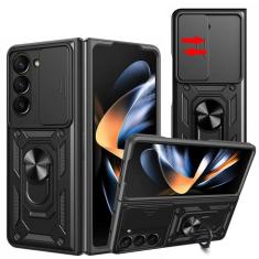 Imagem de Capa Capinha Case para Samsung Galaxy Z Fold 6 - Protetora Resistente Anti Impacto Queda Armadura Militar Cor:Preto
