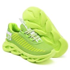 Imagem de Tênis Infantil Feminino Solado Trançado Confortavel Verde - EVOLTENN, 
