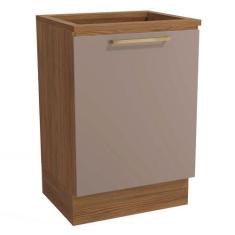 Imagem de Balcão para Cooktop Botanic CB841 60cm com 1 Porta Kappesberg, Nogueir