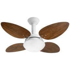 Imagem de Ventilador De Teto Jet Pétalo Venti-Delta Branco 4Pás  Imbuia 220V+Con