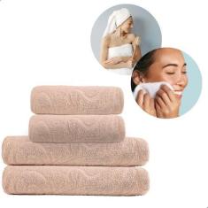 Imagem de Kit Toalhas Grandes Jogo de Casal para Secar o Rosto e Banho - Bella E