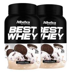 Imagem de 2 Best Whey Isolado Hidrolisado 3W Cookies 900g - Atlhetica - Atlhetic